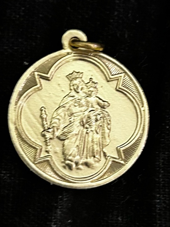 Jewelry - Gold tone Religious Medal Pendant